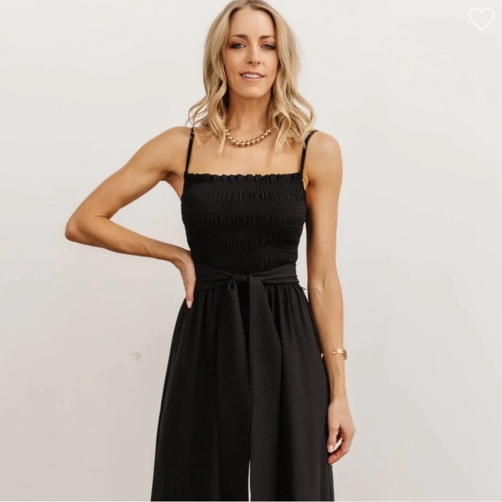 Baltic born spaghetti strap wide leg jumpsuit
